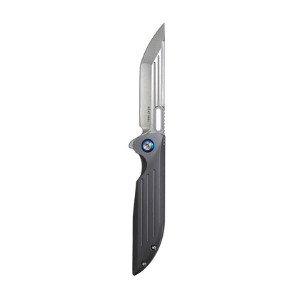 MUCITUP MUCTAC Sentinel Titanium Knife M390 Steel Ceramic Bearing Flipper 3.25"