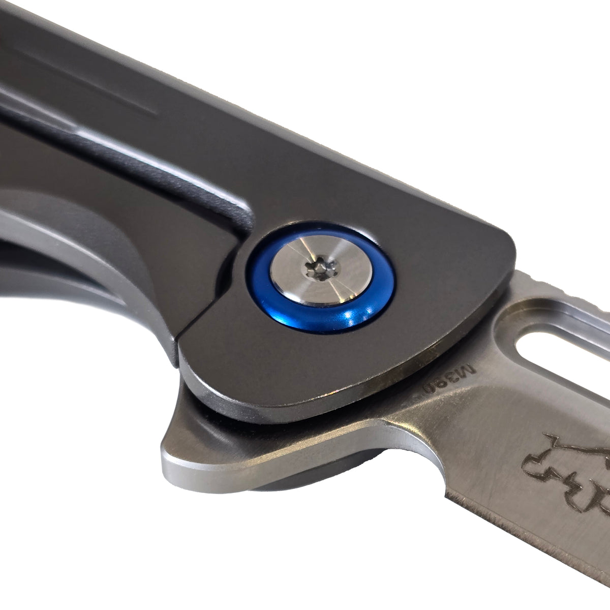 MUCITUP MUCTAC Sentinel Titanium Knife M390 Steel Ceramic Bearing Flipper 3.25"