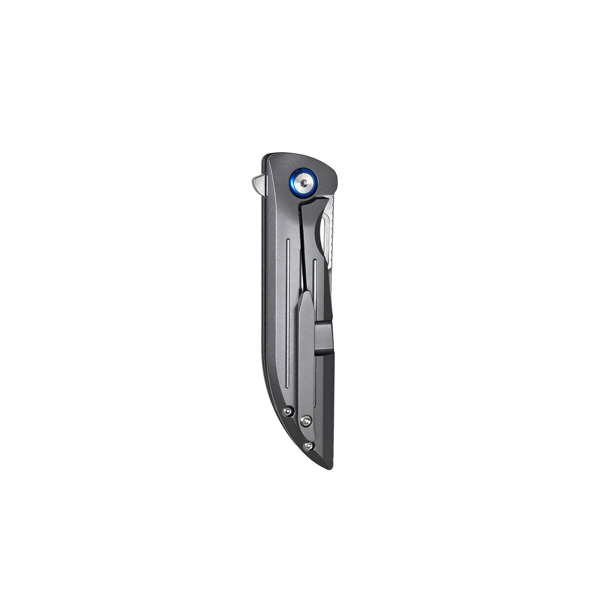 MUCITUP MUCTAC Sentinel Titanium Knife M390 Steel Ceramic Bearing Flipper 3.25"