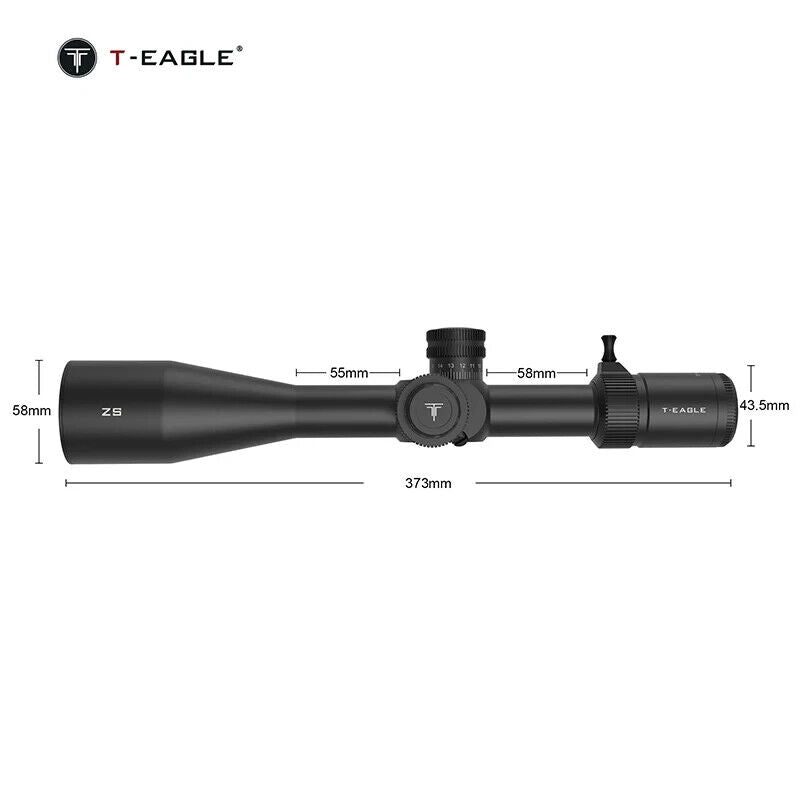 T-EAGLE ZS 6-24x50mm FFP Scope, 30mm Tube, Etched Reticle, Zero Stop, Illuminate