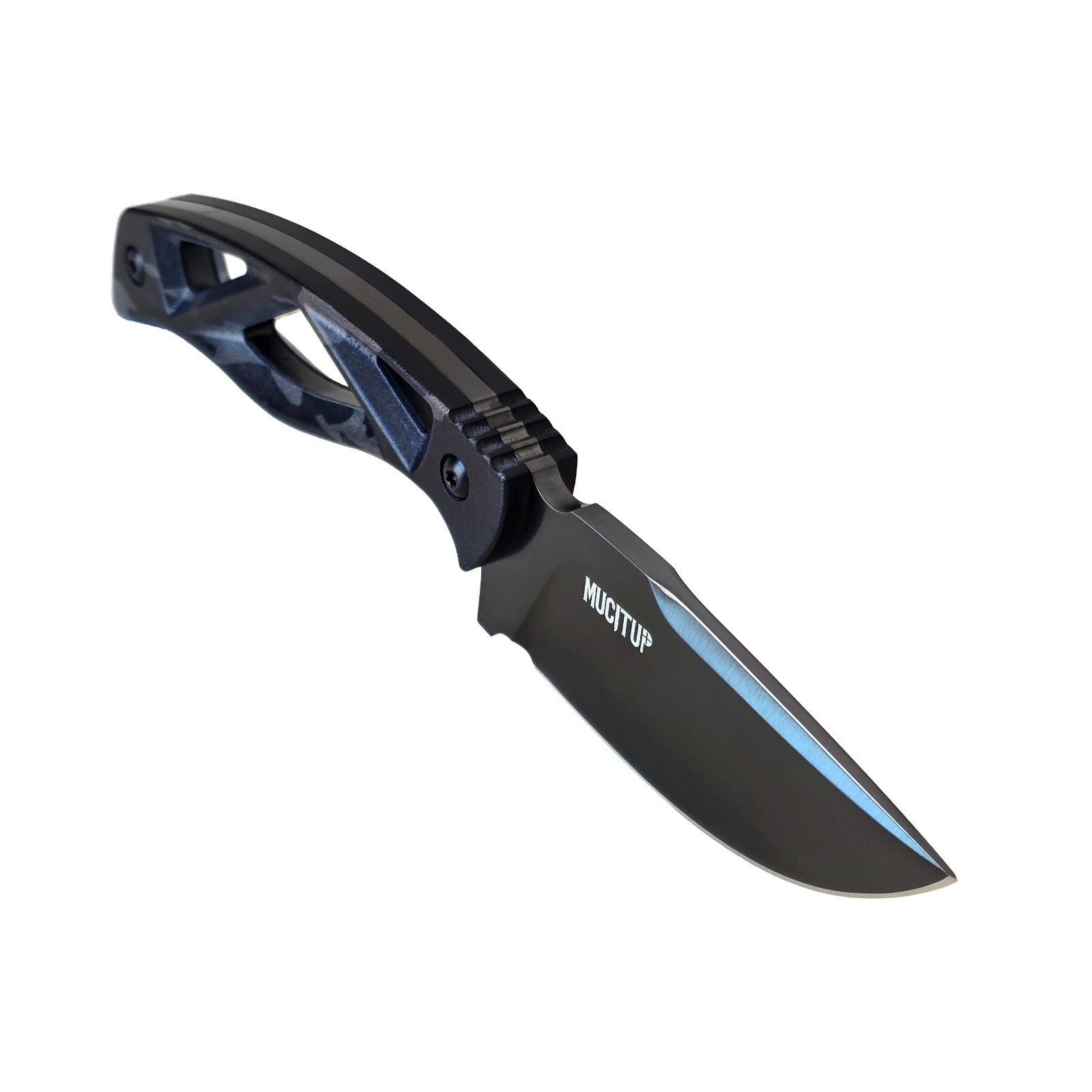 MUCITUP MUCTAC Surge Fixed Blade Knife D2 Steel 3" DLC Blade Multicam Black G10 