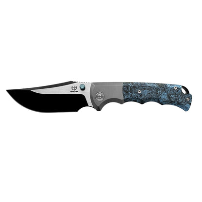 M390 Folding Knife Titanium Carbon Fiber Handle Premium EDC Pocket Knife