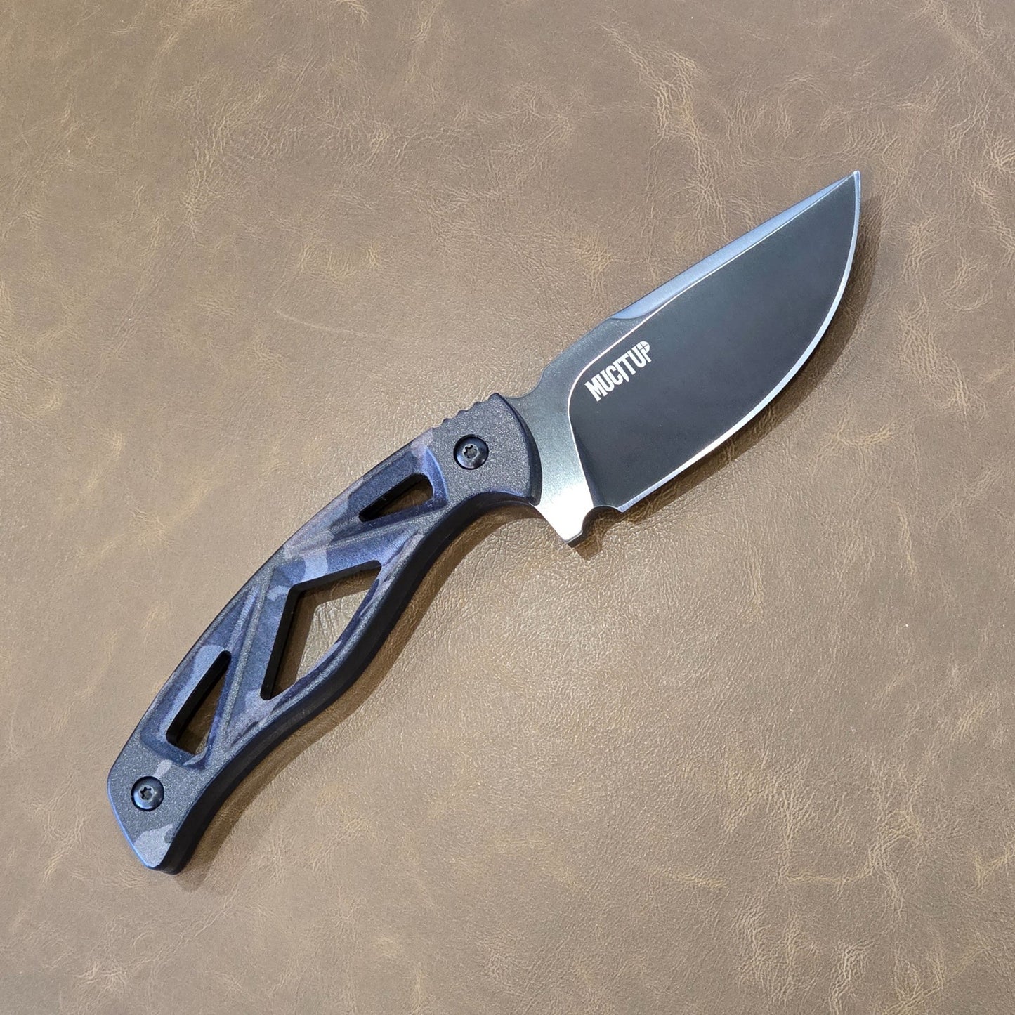 MUCITUP MUCTAC Surge Fixed Blade Knife D2 Steel 3" DLC Blade Multicam Black G10 