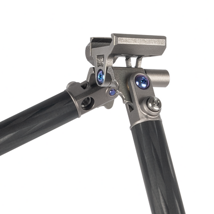 Linkogear Titanium Carbon Fiber Bipod 5.3oz Ultralight Adjustable 4.9"-12.8"