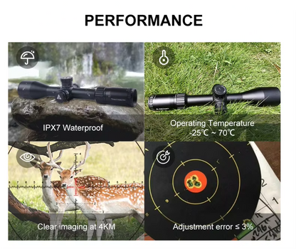 Red Win HD Torero 3-18X50 FFP Hunting Scope, 30mm Tube, 6-Level Red Illumination