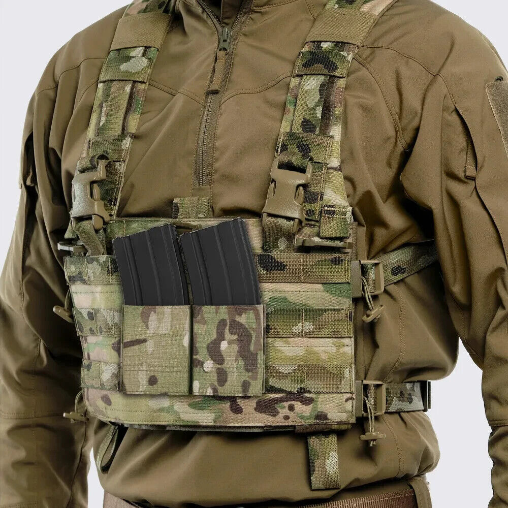 KRYDEX Tactical Double 5.56 Mag Pouch Carrier Duty Belt / MOLLE Mounted - MC