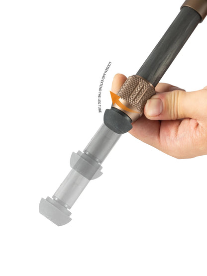 Linkogear HB-C03 Carbon Fiber Bipod Picatinny & ARCA Monoball Fix 26mm - Brown