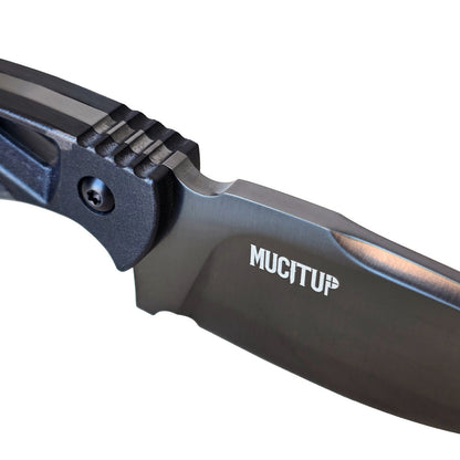 MUCITUP MUCTAC Surge Fixed Blade Knife D2 Steel 3" DLC Blade Multicam Black G10 