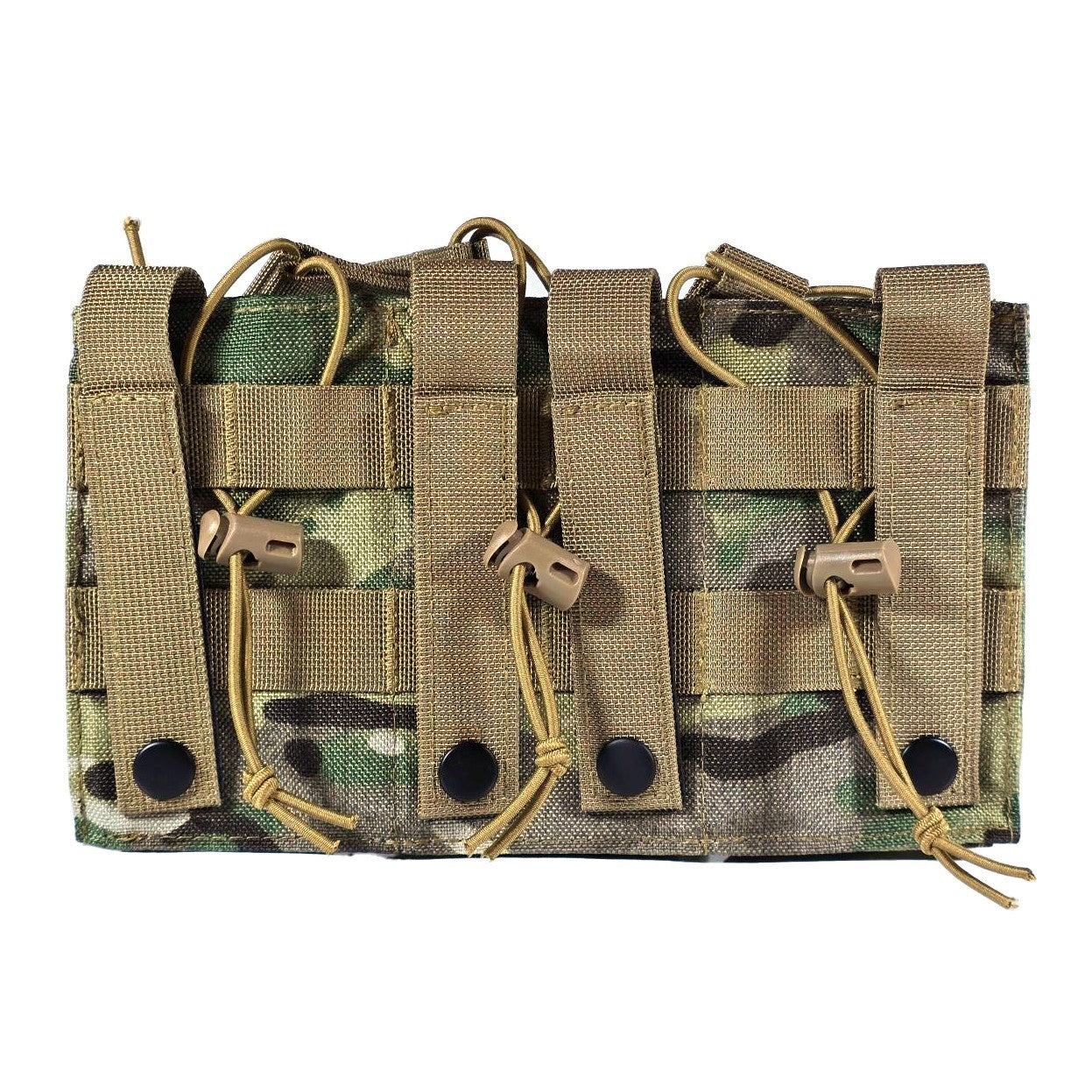 MUCTAC Kangaroo Triple Mag  Pouch – 1000D Nylon, Holds 3 - 5.56 & 9mm Mags - BLK