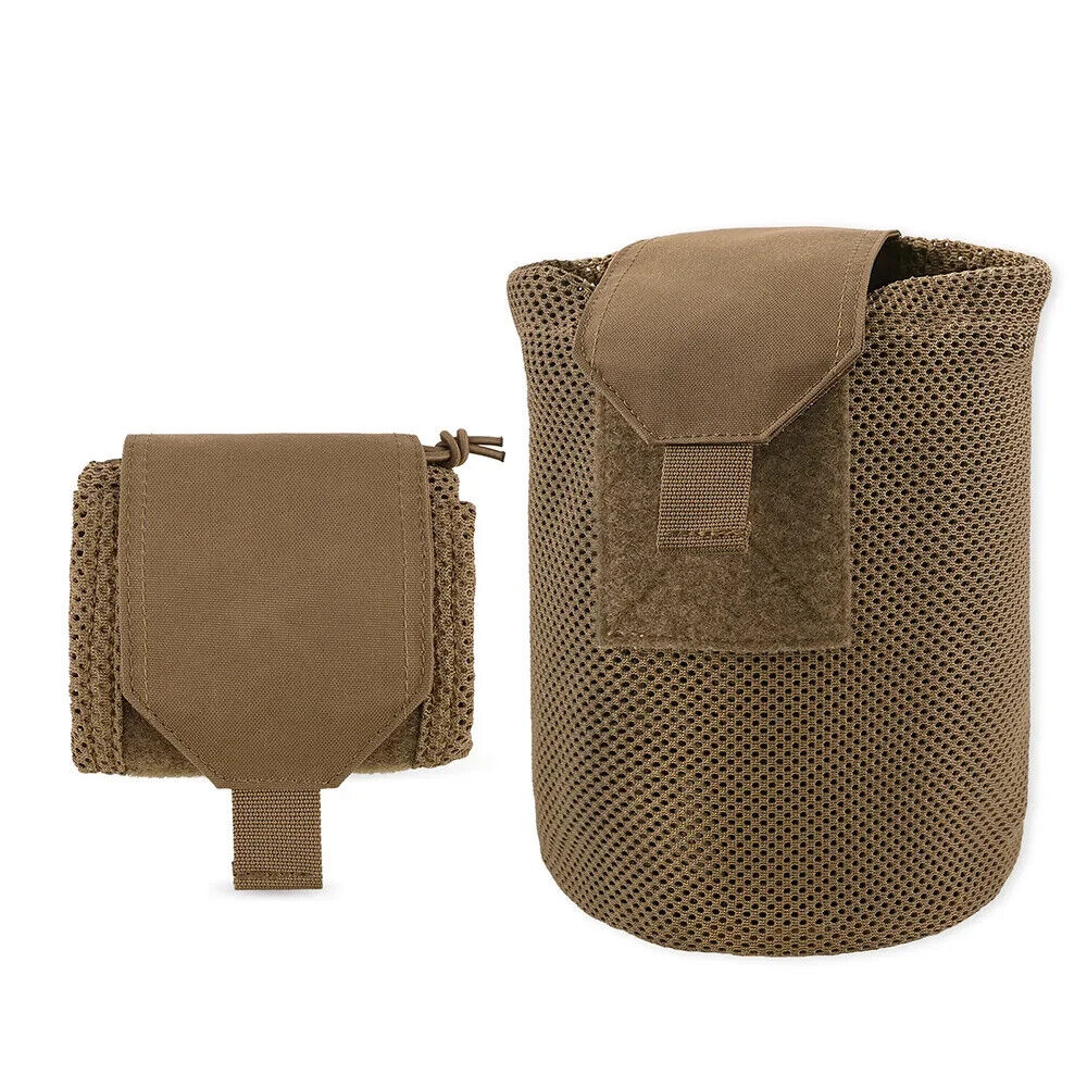 KRYDEX Tactical Mesh Dump Pouch Drop Pouch Mag Recycling Carrier fit MOLLE/BELT