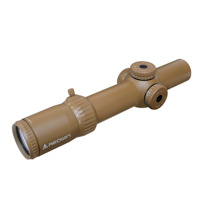 Red Win Whiteeagle 1-10x28 FFP LPVO Scope FDE 34mm Tube 1/4 MOA Motion Sensor