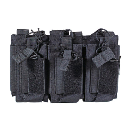 MUCTAC Kangaroo Triple Mag  Pouch – 1000D Nylon, Holds 3 - 5.56 & 9mm Mags - BRN