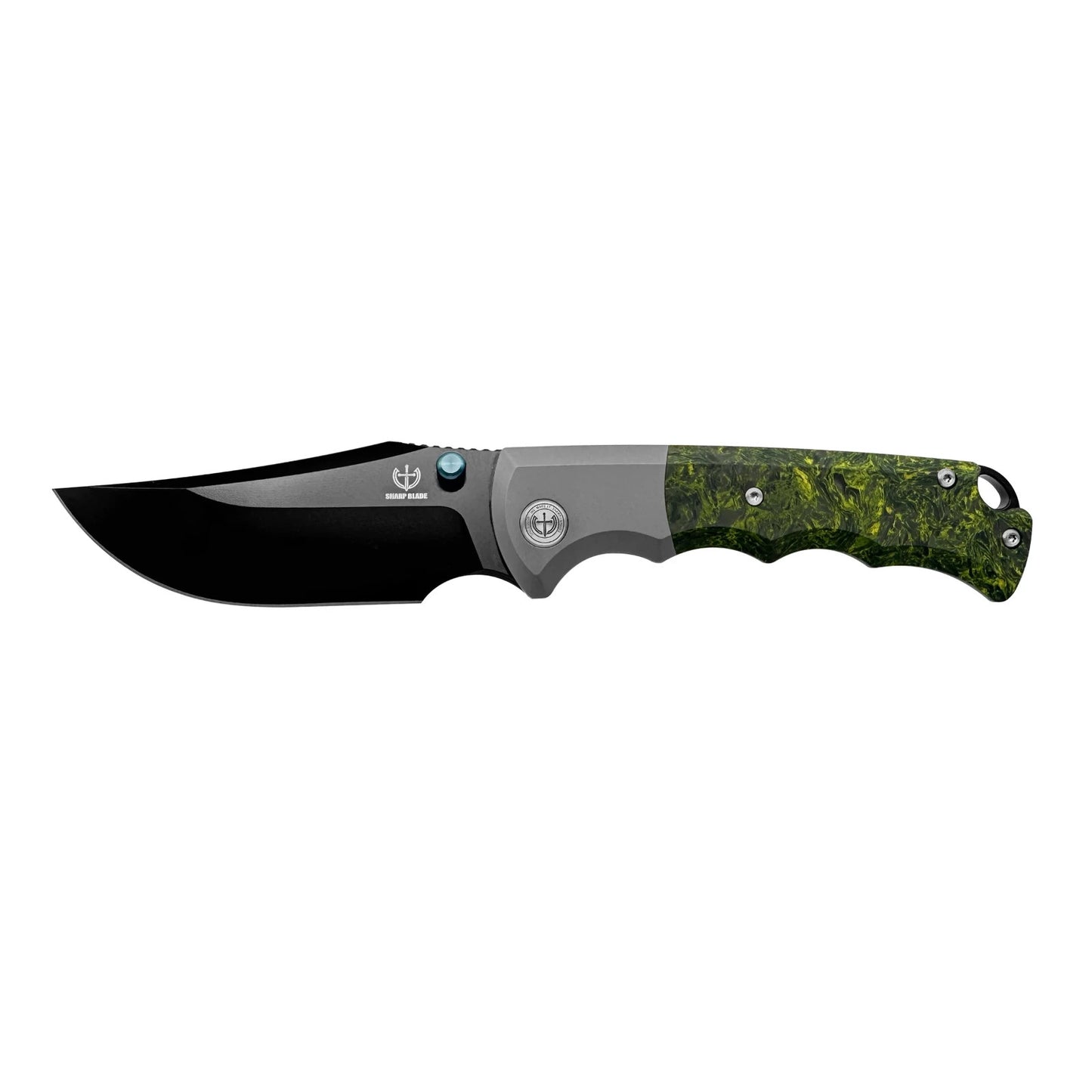 M390 Folding Knife Titanium Carbon Fiber Handle Premium EDC Pocket Knife
