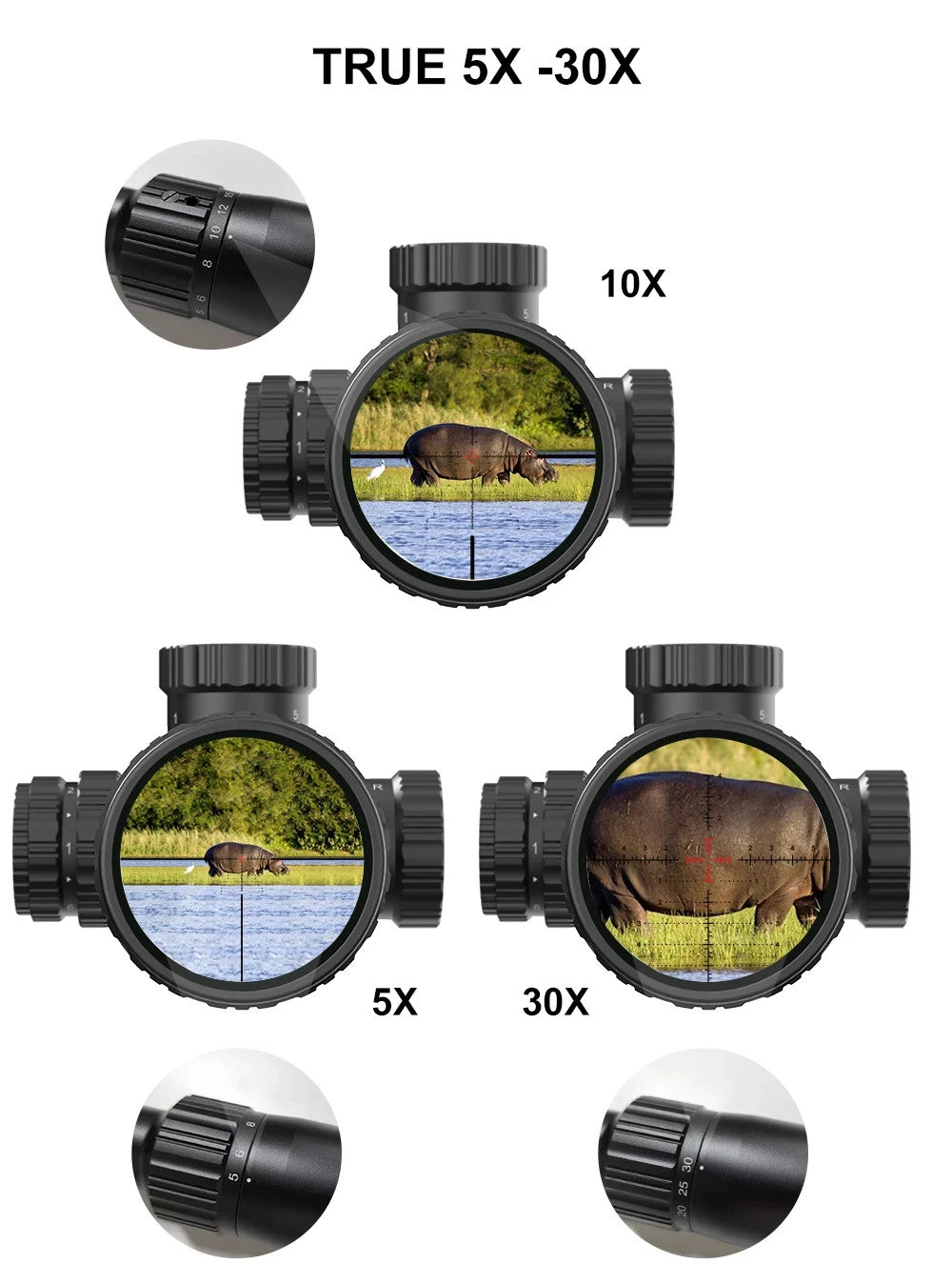 Red Win Torero 5-30x56 FFP Rifle Scope HD Mil Turret IPX7 .50 BMG
