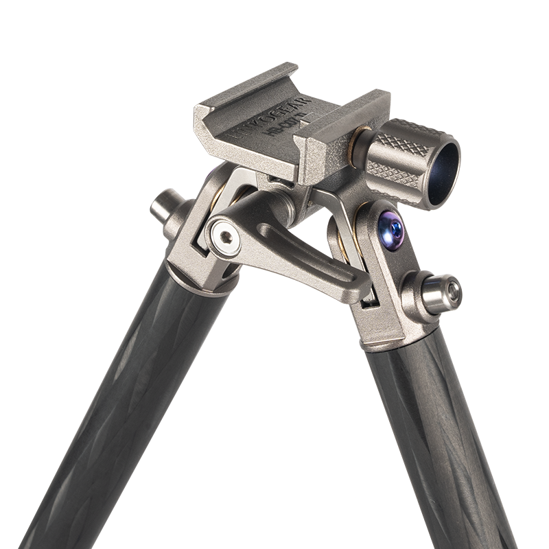 Linkogear Titanium Carbon Fiber Bipod 5.3oz Ultralight Adjustable 4.9"-12.8"