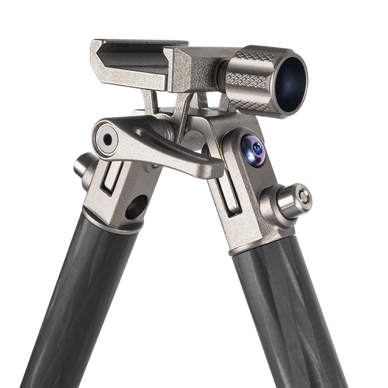 Linkogear Titanium Carbon Fiber Bipod 5.3oz Ultralight Adjustable 4.9"-12.8"