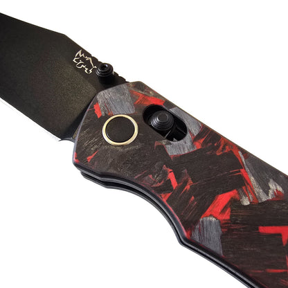 MUCTAC Ember & Smoke Folding Knife – 14C28N Steel, Crossbar Lock, EDC
