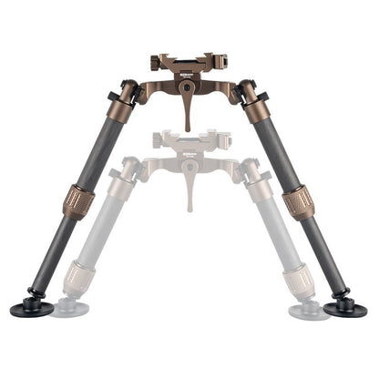 Linkogear HB-C05M Carbon Fiber Bipod Arca Swiss & Picatinny 7–10.1" - Brown