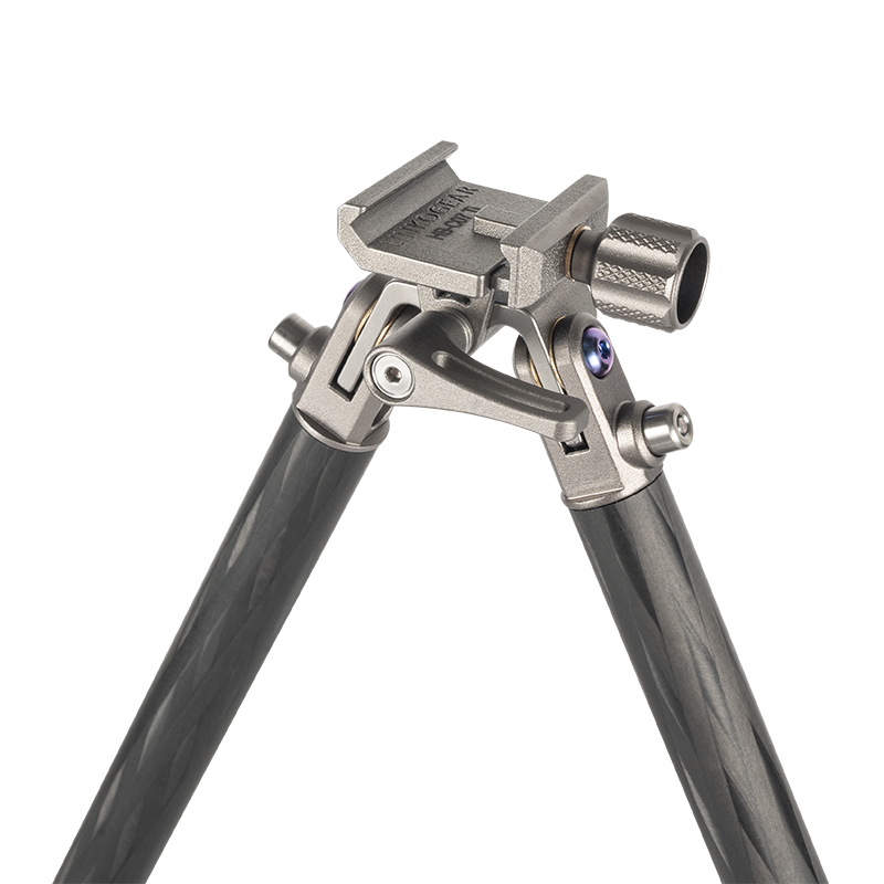 Linkogear Titanium Carbon Fiber Bipod 5.3oz Ultralight Adjustable 4.9"-12.8"