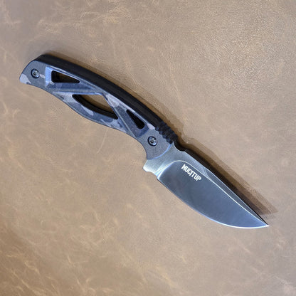 MUCITUP MUCTAC Surge Fixed Blade Knife D2 Steel 3" DLC Blade Multicam Black G10 