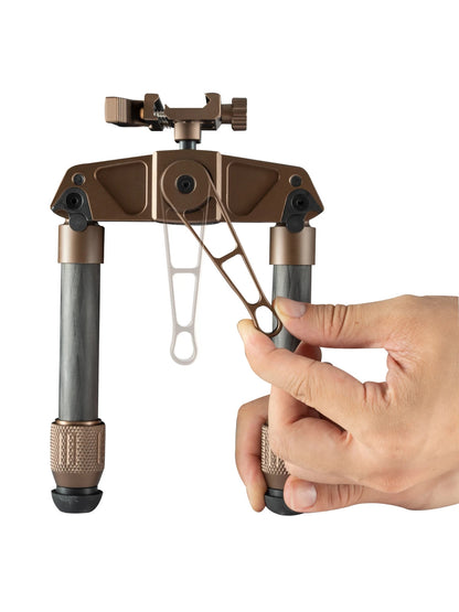 Linkogear HB-C03 Carbon Fiber Bipod Picatinny & ARCA Monoball Fix 26mm - Brown