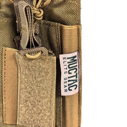 MUCTAC Kangaroo Triple Mag  Pouch – 1000D Nylon, Holds 3 - 5.56 & 9mm Mags - BRN