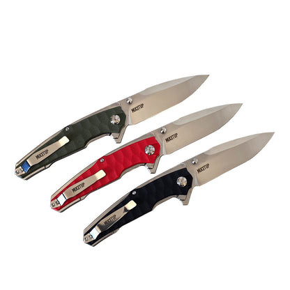 MUCITUP APEX 2 - D2 Steel Folding Knife G10 Handle 4" Blade EDC Folder