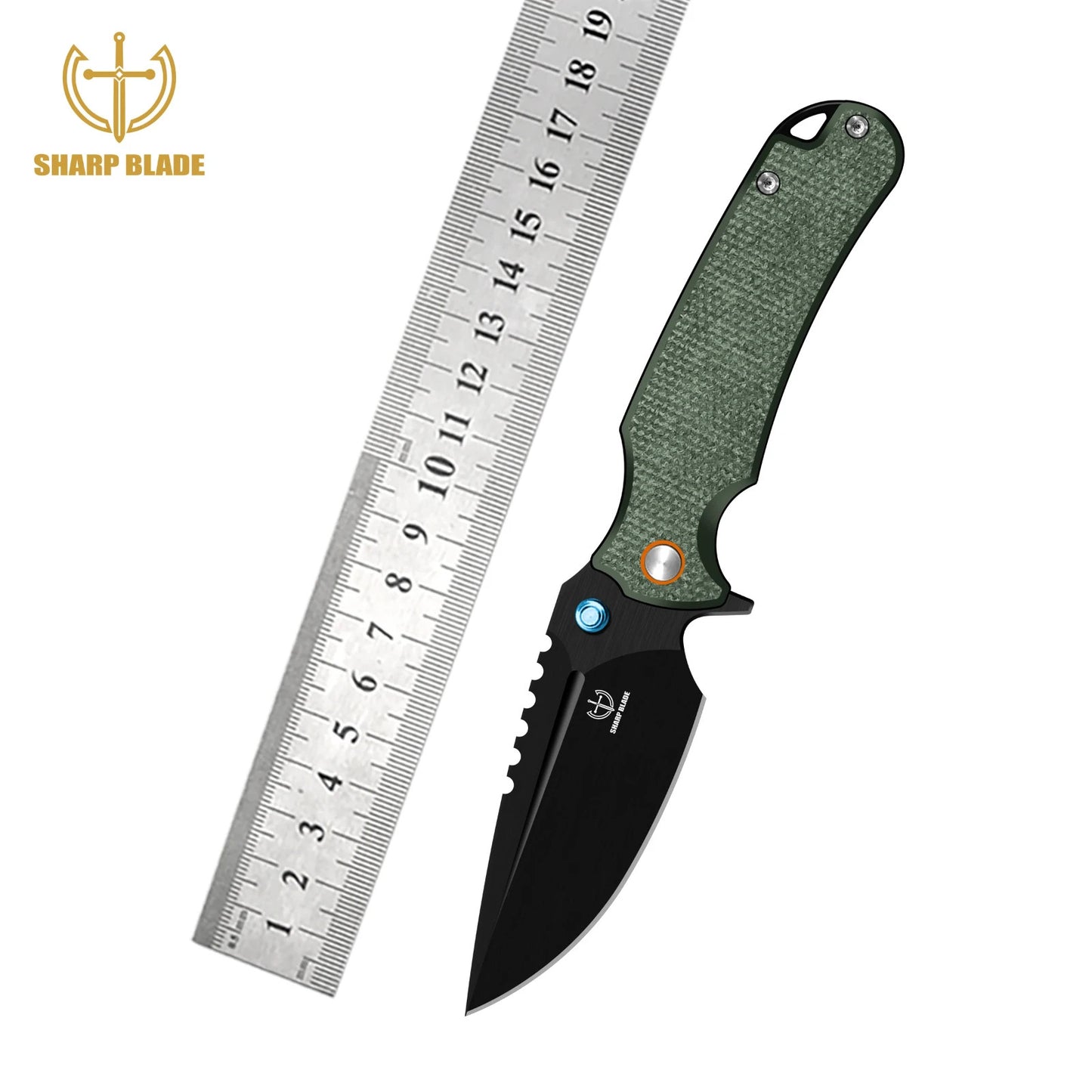 Sharp Blade Premium 14C28N EDC Folding Knife | Micarta | Thumb Stud & Flipper