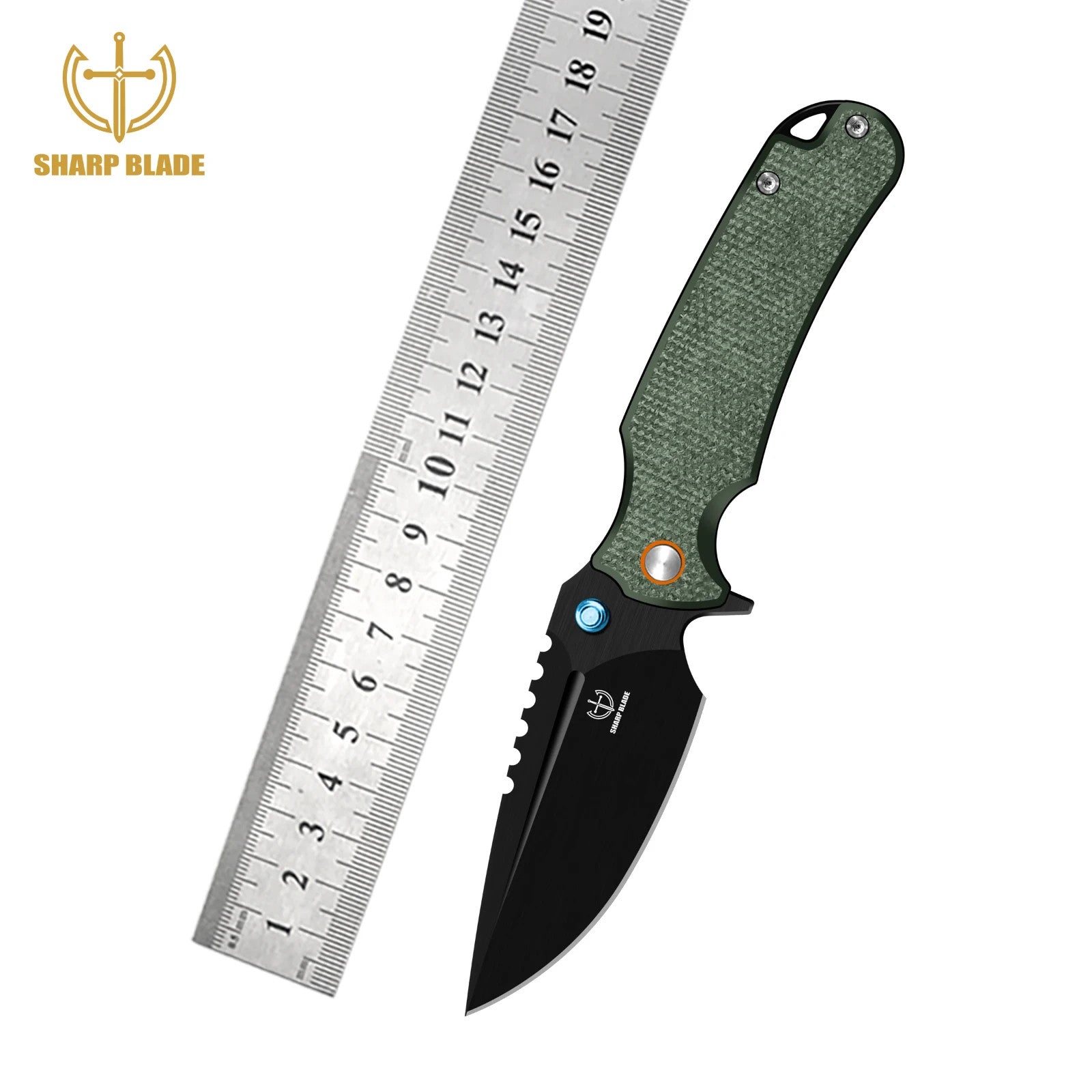 Sharp Blade Premium 14C28N EDC Folding Knife | Micarta | Thumb Stud & Flipper
