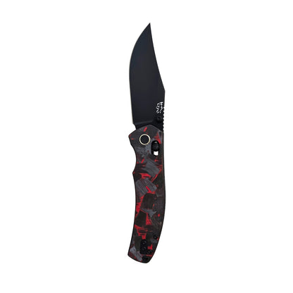 MUCTAC Ember & Smoke Folding Knife – 14C28N Steel, Crossbar Lock, EDC