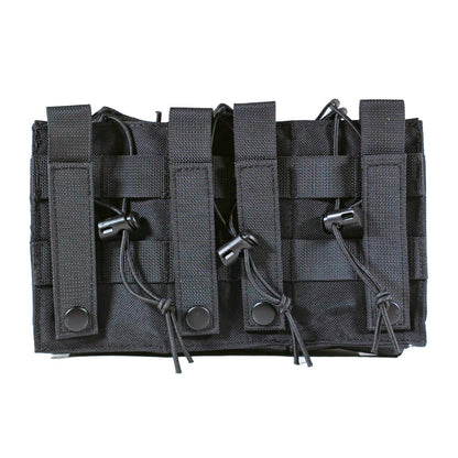 MUCTAC Kangaroo Triple Mag  Pouch – 1000D Nylon, Holds 3 - 5.56 & 9mm Mags - BLK