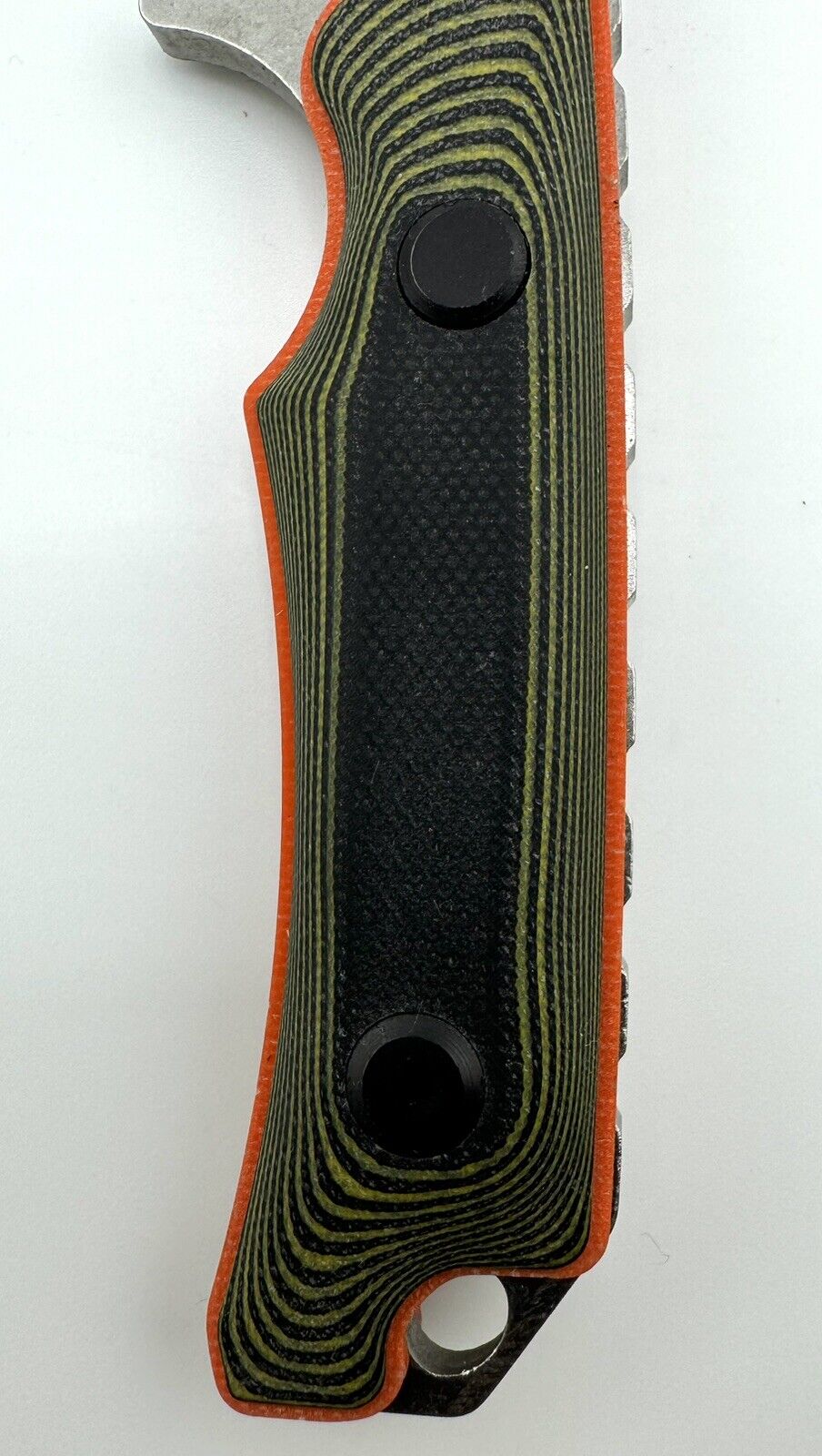 Tactical Fixed Blade Knife - Black/Green Durable Handle with Orange Sheath