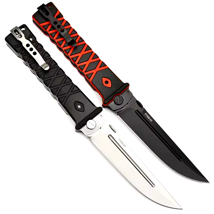 HOKC Ronin Folding Knife - A. Biryukov Design - D2 Steel Blade - G10 Handle