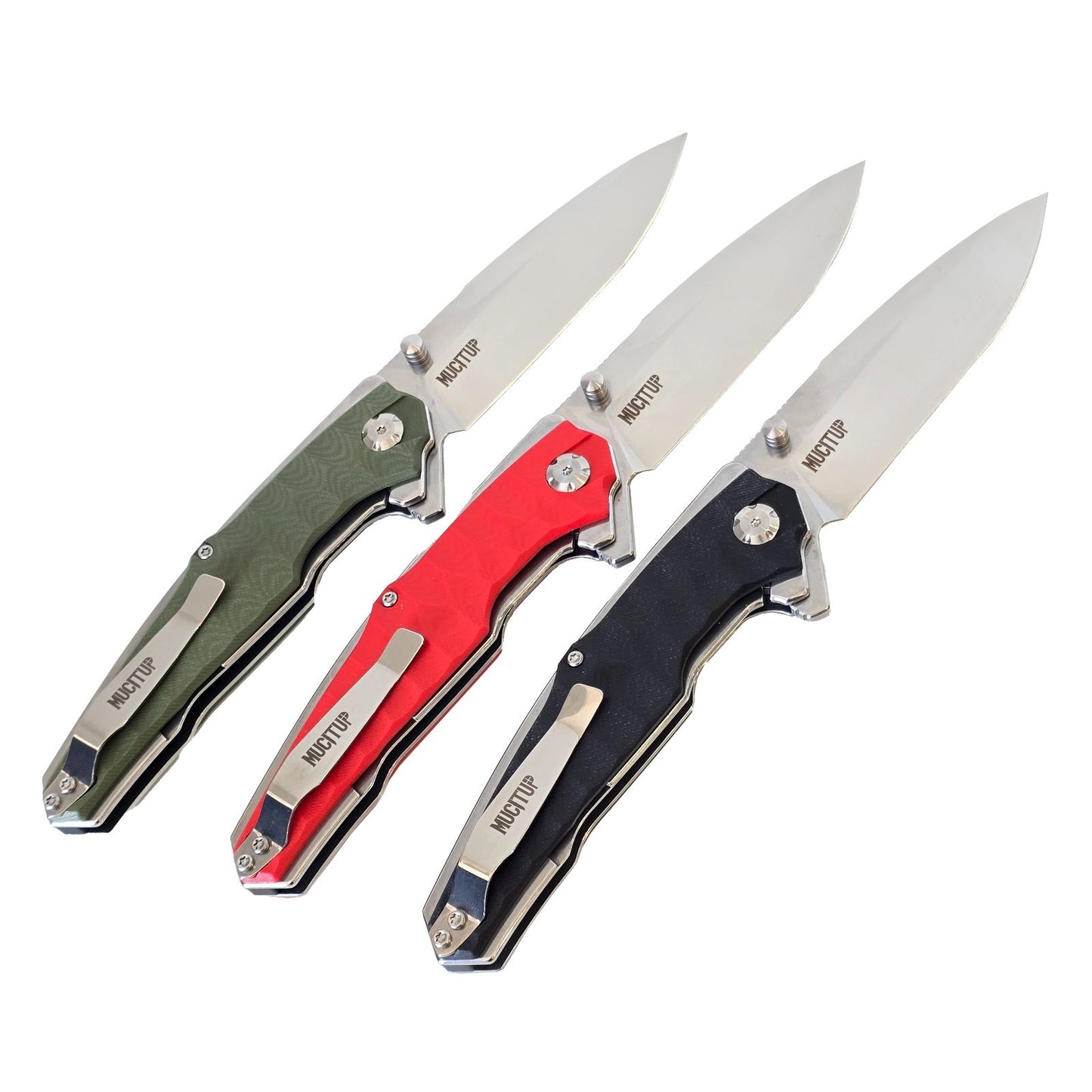 MUCITUP APEX 2 - D2 Steel Folding Knife G10 Handle 4" Blade EDC Folder