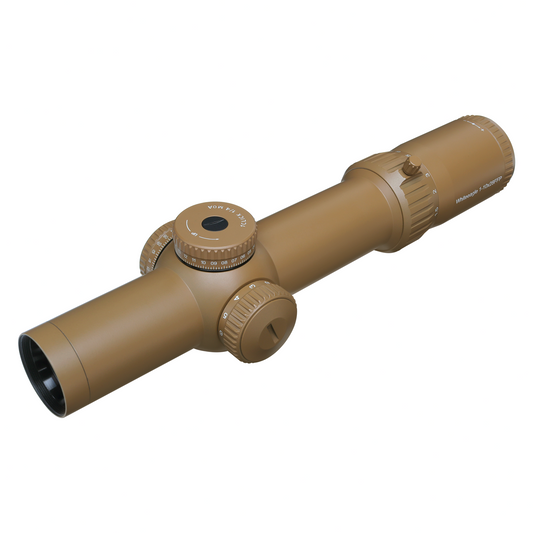 Red Win Whiteeagle 1-10x28 FFP LPVO Scope FDE 34mm Tube 1/4 MOA Motion Sensor