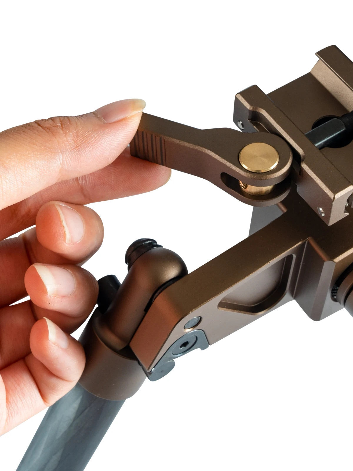 Linkogear HB-C03 Carbon Fiber Bipod Picatinny & ARCA Monoball Fix 26mm - Brown