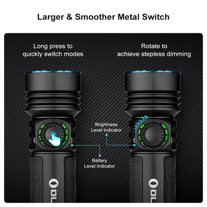 Olight Seeker 4 Pro Rechargeable Flashlight 4600 Lumens USB-C Magnetic Charging