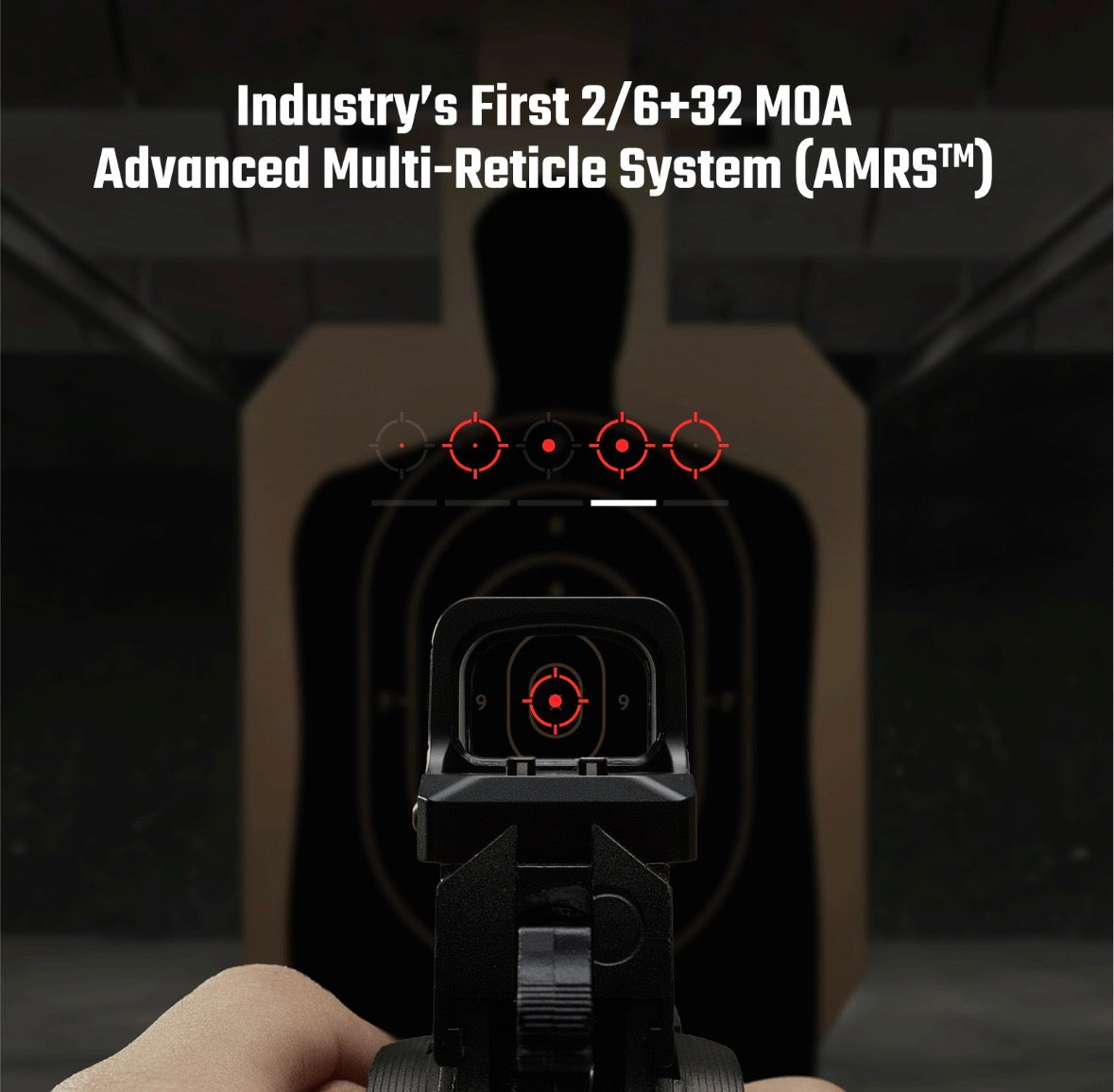 Osight XE AMRS Enclosed Red Dot Sight RMR Footprint 2/6 MOA 32 MOA Circle
