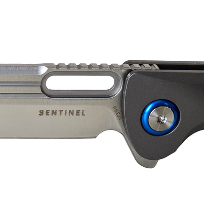 MUCITUP MUCTAC Sentinel Titanium Knife M390 Steel Ceramic Bearing Flipper 3.25"