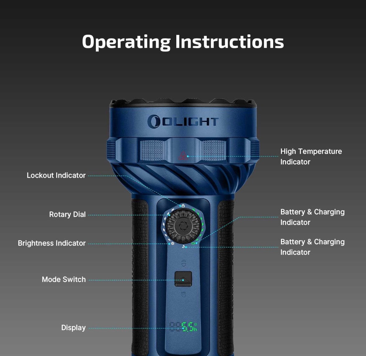 Olight Marauder 3 Rechargeable Flashlight – 25,000 Lumens, 1,000m Spotlight, 31,900mAh