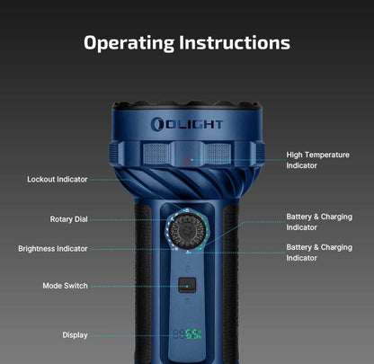 Olight Marauder 3 Rechargeable Flashlight – 25,000 Lumens, 1,000m Spotlight, 31,900mAh