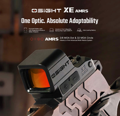 Osight XE AMRS Enclosed Red Dot Sight RMR Footprint 2/6 MOA 32 MOA Circle