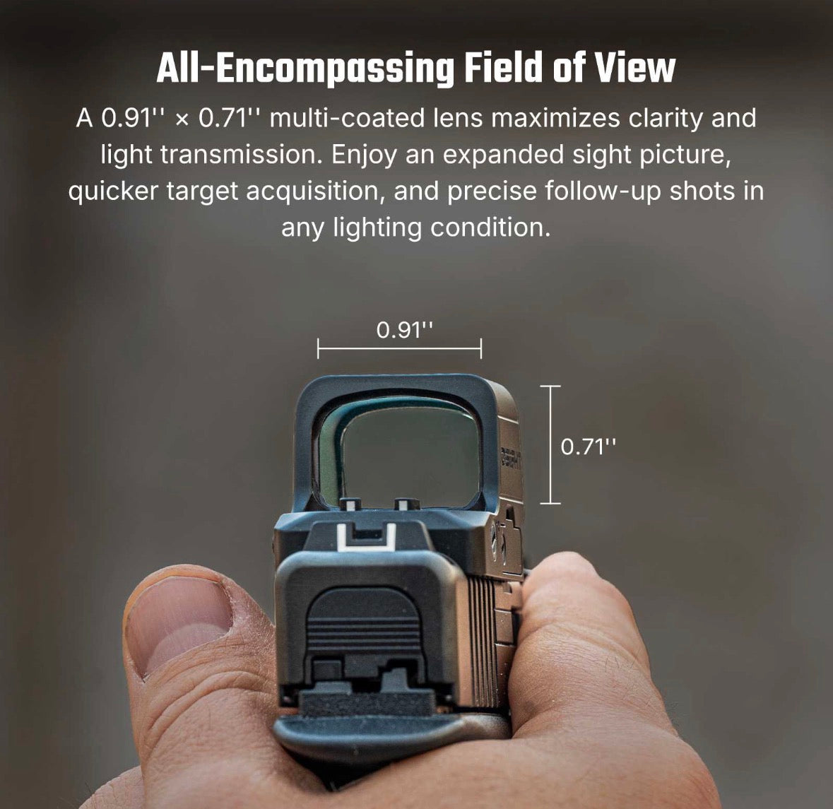 Osight XE AMRS Enclosed Red Dot Sight RMR Footprint 2/6 MOA 32 MOA Circle