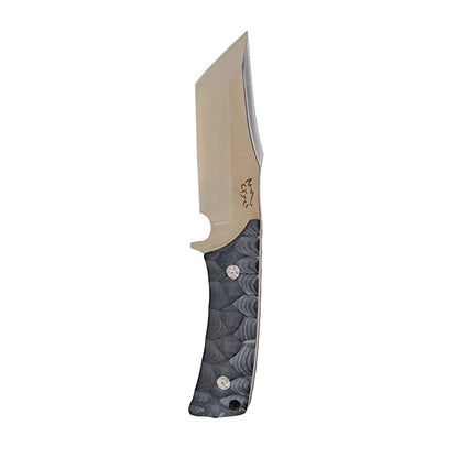 Fixed Blade Knife D2 Steel Rosewood or Ebony Handles - Hunting Leather Sheath