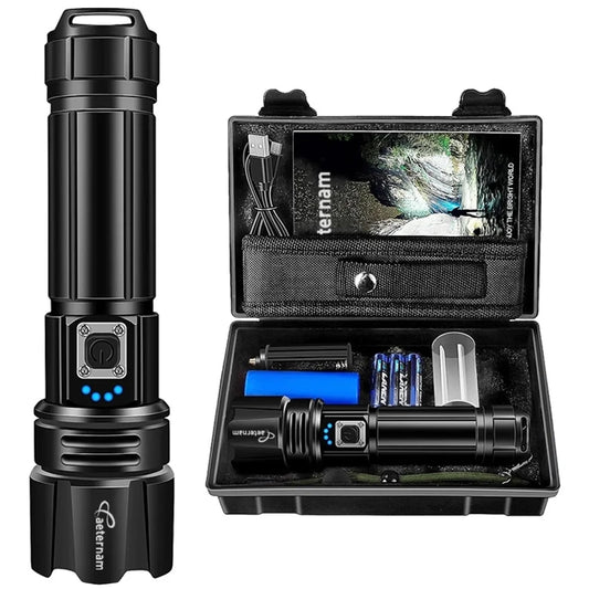 BlazeMaster 5000 Tactical Flashlight & 30W Powerbank, Military-Grade, 950,000 lm - MUCITUP