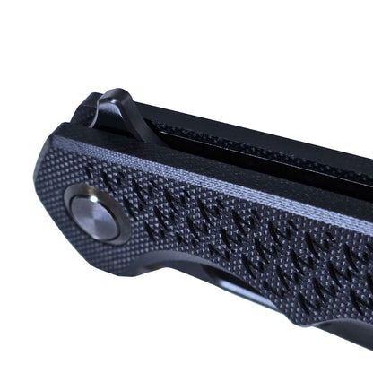 MUCITUP Ceros Blackout Edition – D2 DLC Rhino-Horn Blade | G10 Handle | Liner Lock EDC