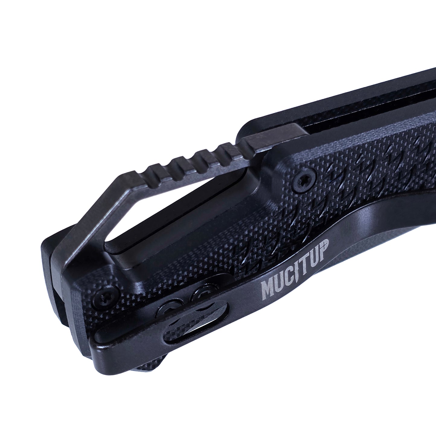 MUCITUP Ceros Blackout Edition – D2 DLC Rhino-Horn Blade | G10 Handle | Liner Lock EDC