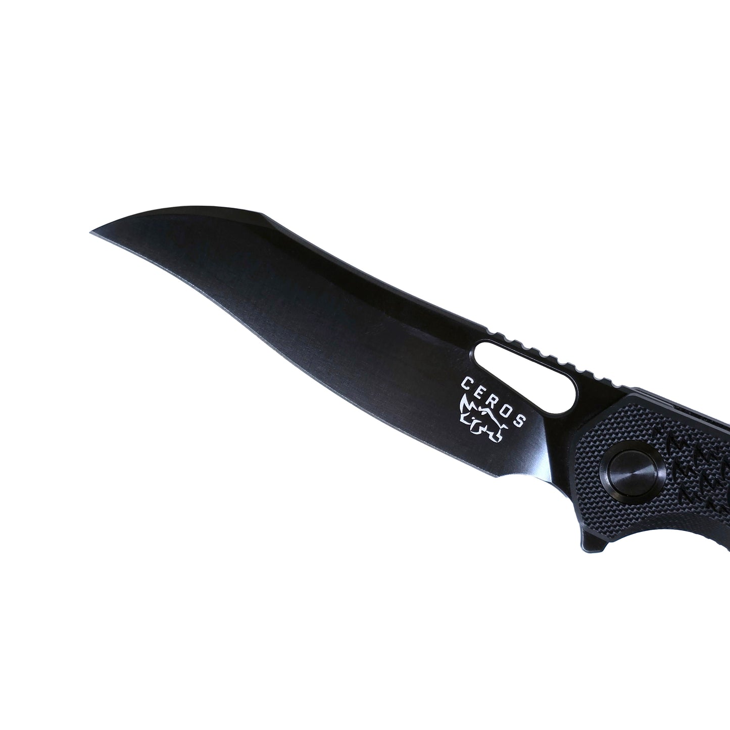 MUCITUP Ceros Blackout Edition – D2 DLC Rhino-Horn Blade | G10 Handle | Liner Lock EDC