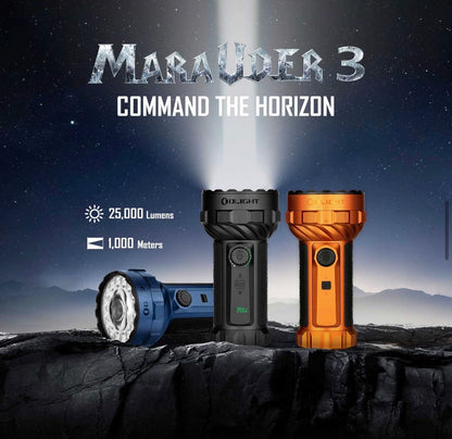 Olight Marauder 3 Rechargeable Flashlight – 25,000 Lumens, 1,000m Spotlight, 31,900mAh