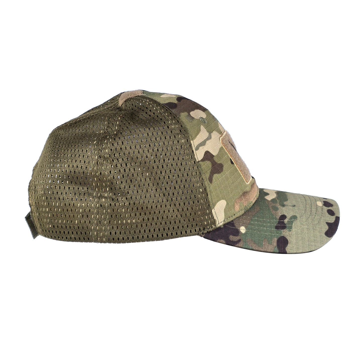 MUCTAC Tactical Mesh Cap Rhino Skull Patch Velcro Adjustable Training Hat